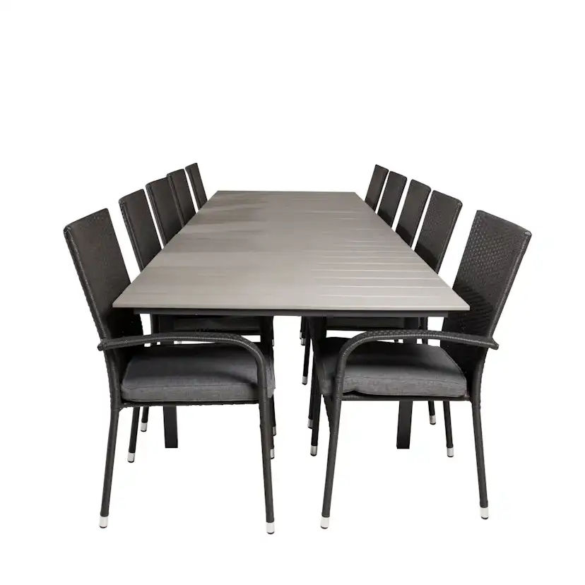 Matgrupp Venture Home Lova 224/324 med 10 Asta Karmstolar