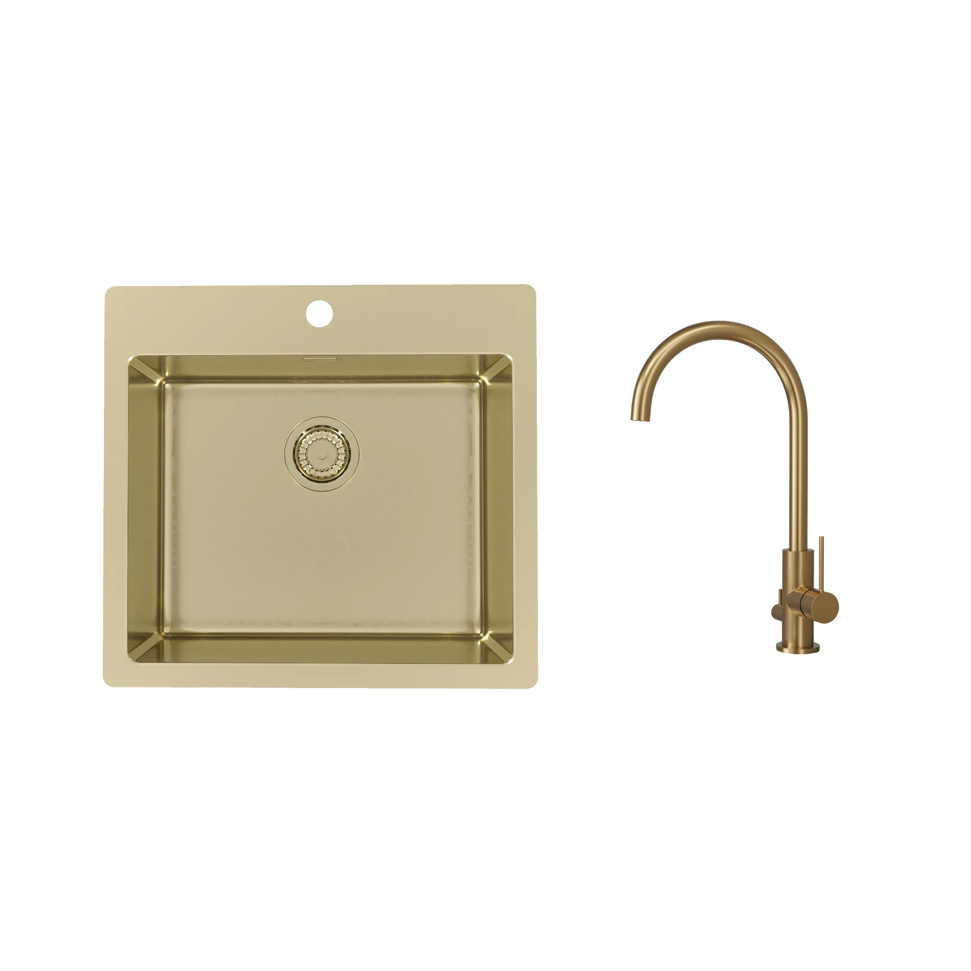 Diskho Stala Monarch-T50 med Köksblandare Scandtap Steel Equip D