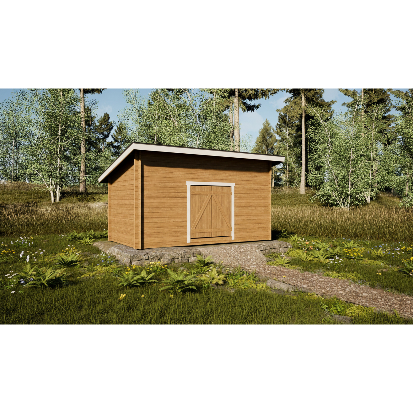 Timmerförråd LP Garden P-M (10m²) Pulpettak
