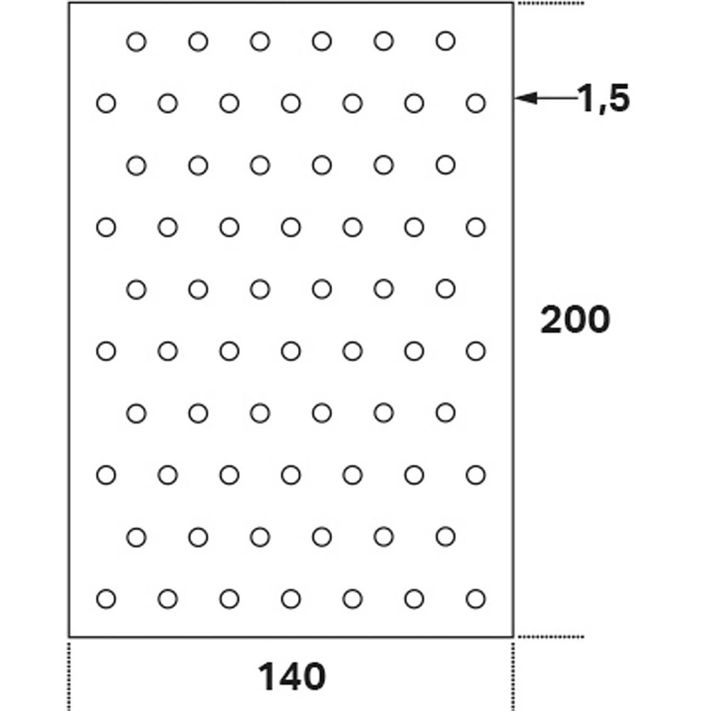Hålplatta Hp 140x200x1,5 140x200x1,5 mm