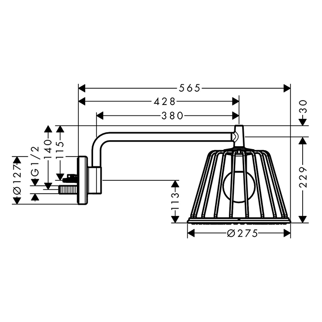 Huvuddusch Axor LampShower/Nendo