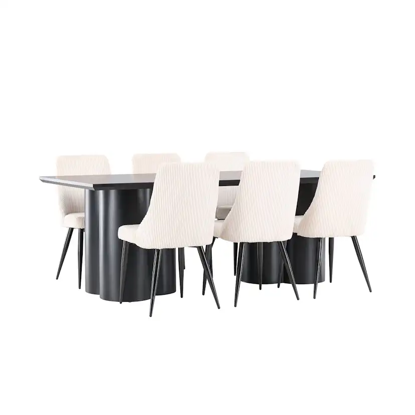 Matgrupp Venture Home Olivia 210 med 6 st Leone Stolar