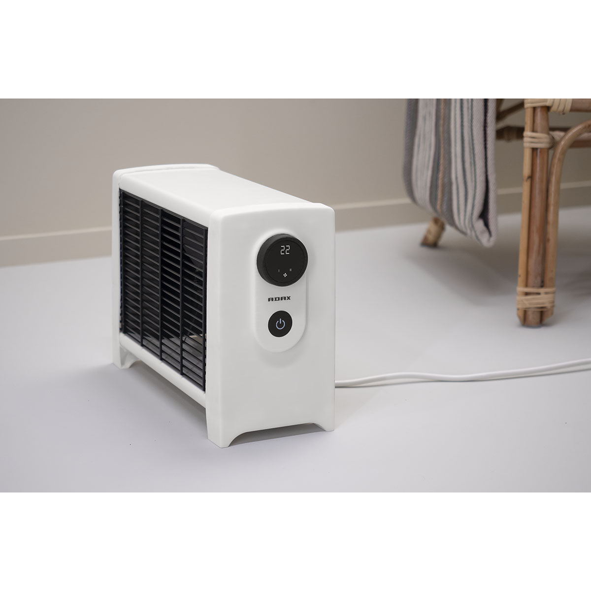 Värmefläkt Adax Ena VV11 DTFW Vit - Fläktkonvektor för Extra Värme