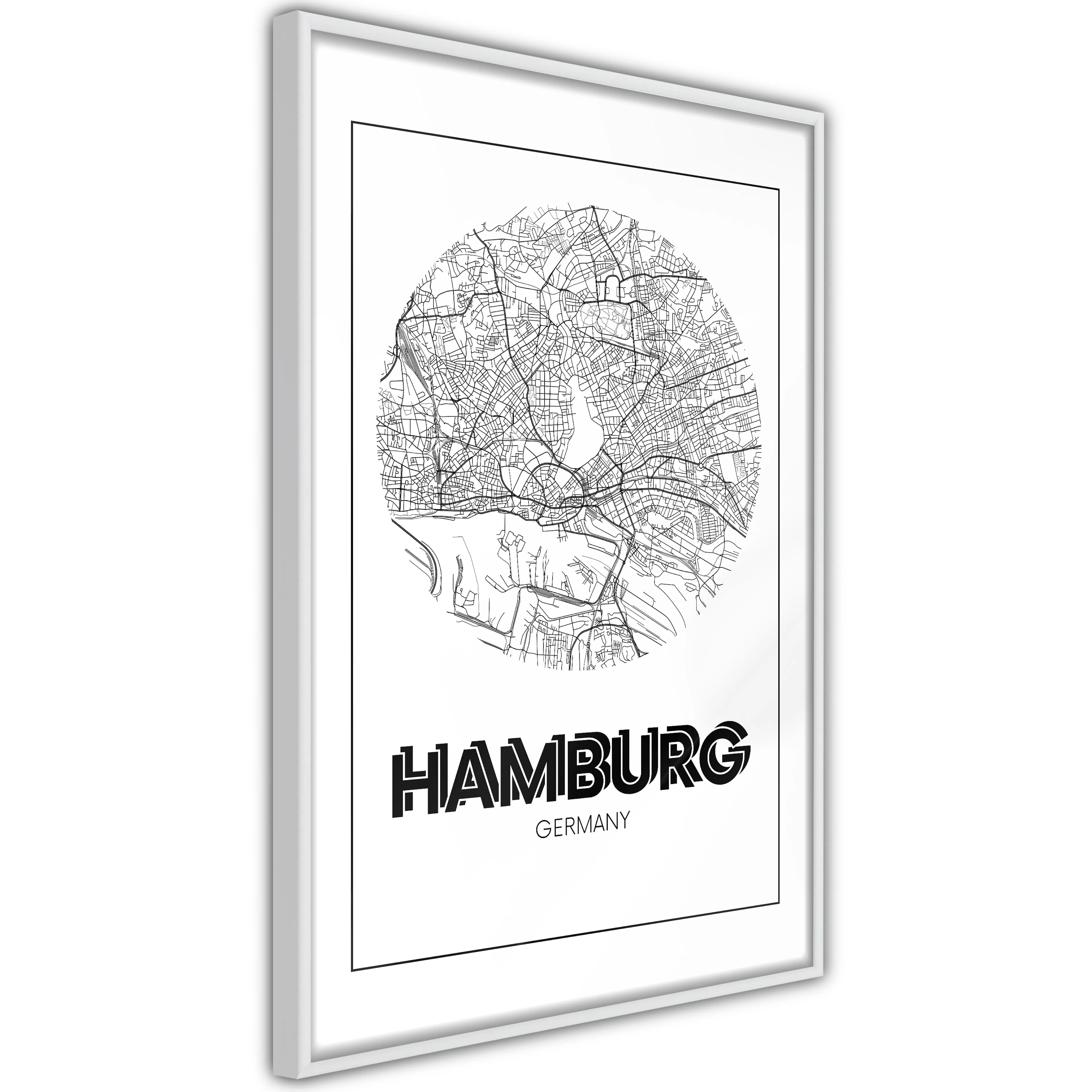 Poster Artgeist Affisch Retro Hamburg
