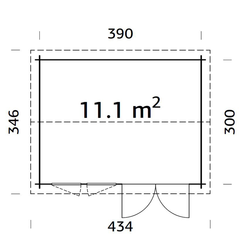 Stuga Palmako Iris 11,1 m2