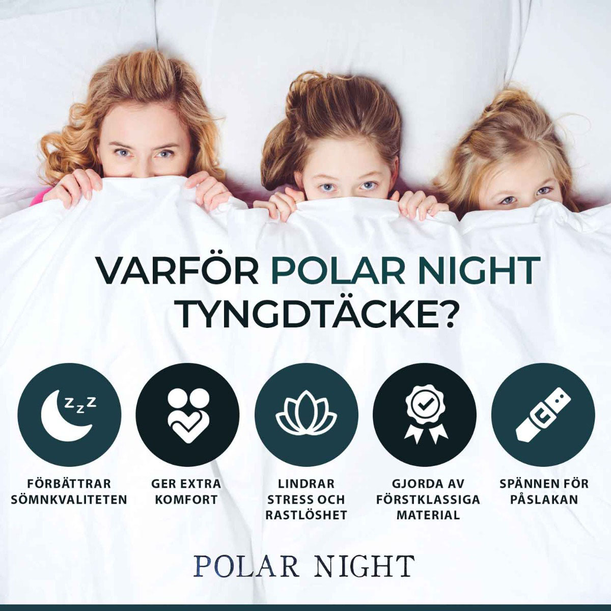 Tyngdtäcke Polar Night Bomull 150x200 cm