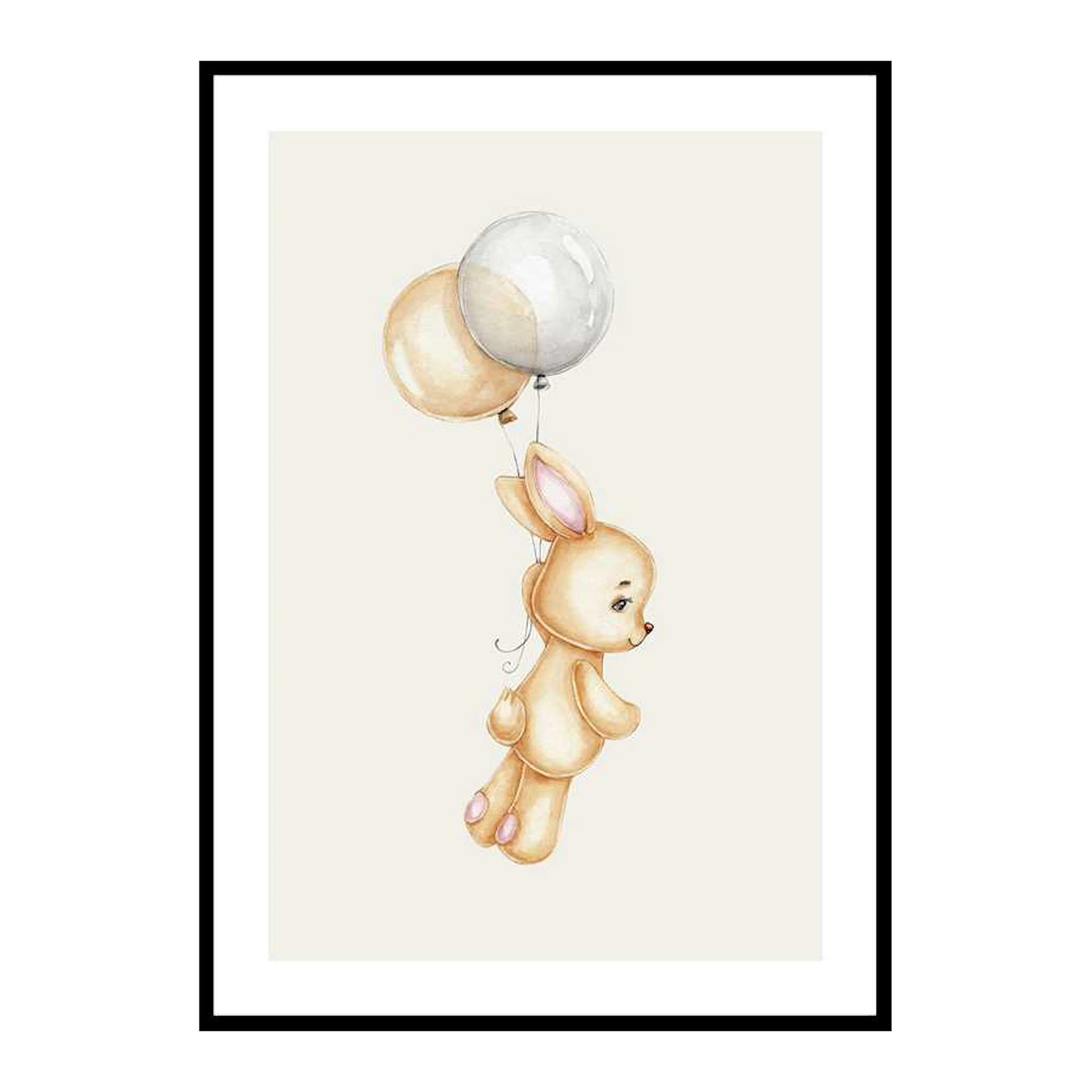 Bunny With Balloons 50x70 cm