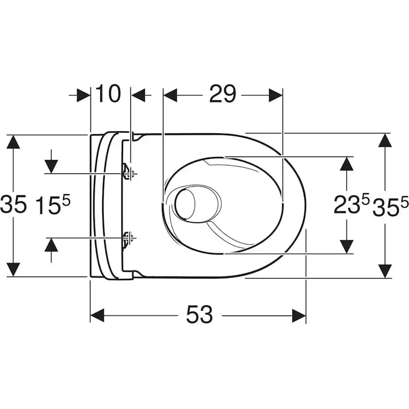 Vägghängd Toalettstol Geberit iCon Rimfree Turboflush