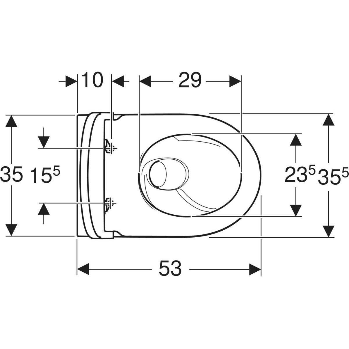 Vägghängd Toalettstol Geberit iCon Rimfree Turboflush