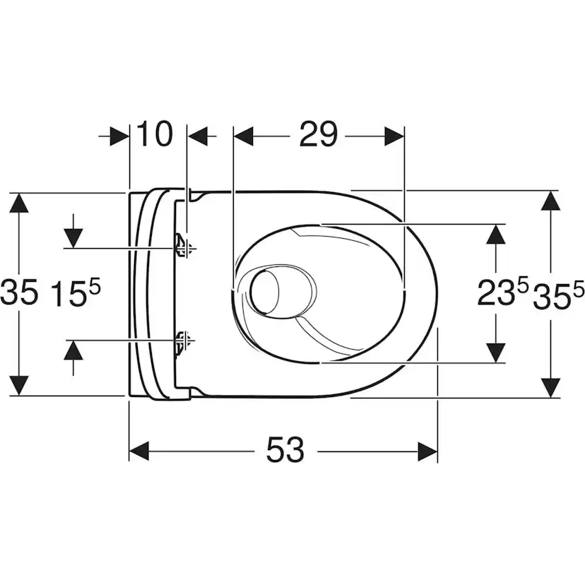 Vägghängd Toalettstol Geberit iCon Rimfree Turboflush