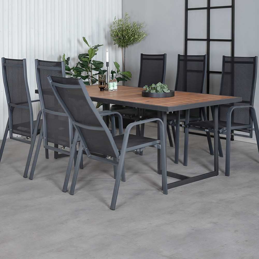 Matgrupp Venture Home King med 6 Curz Matstolar