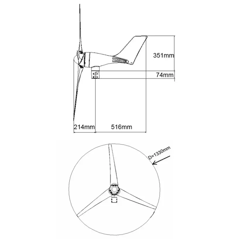 Vindkraftverk Sunwind X400 12V