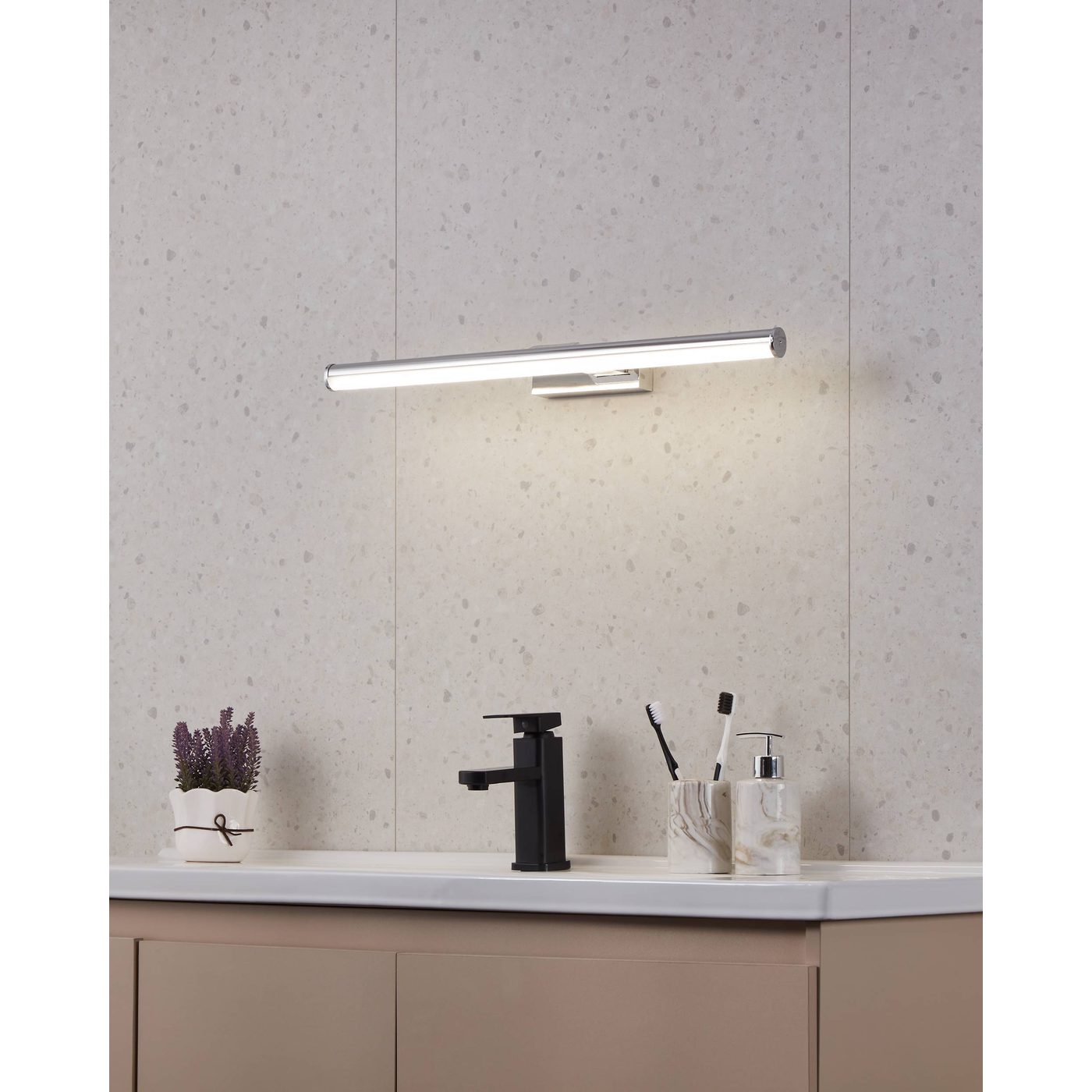 LED-SPIEGELL.L-600 CHROM/WEISS 'VADUMI' 600 mm, Vit