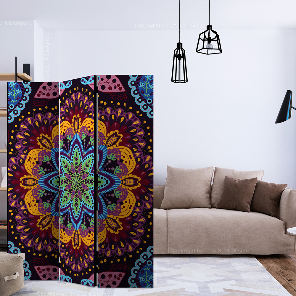Rumsavdelare Skärmvägg Arkiio Colourful Kaleidoscope 135x172 cm