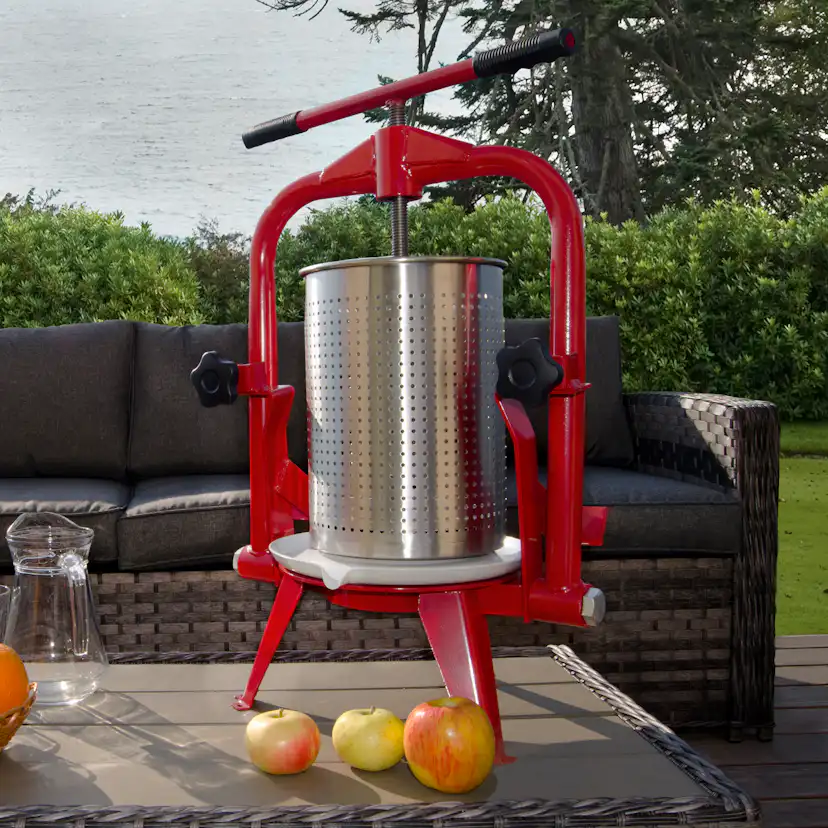 Fruktpress - rostfri - 9 L. 9 liter