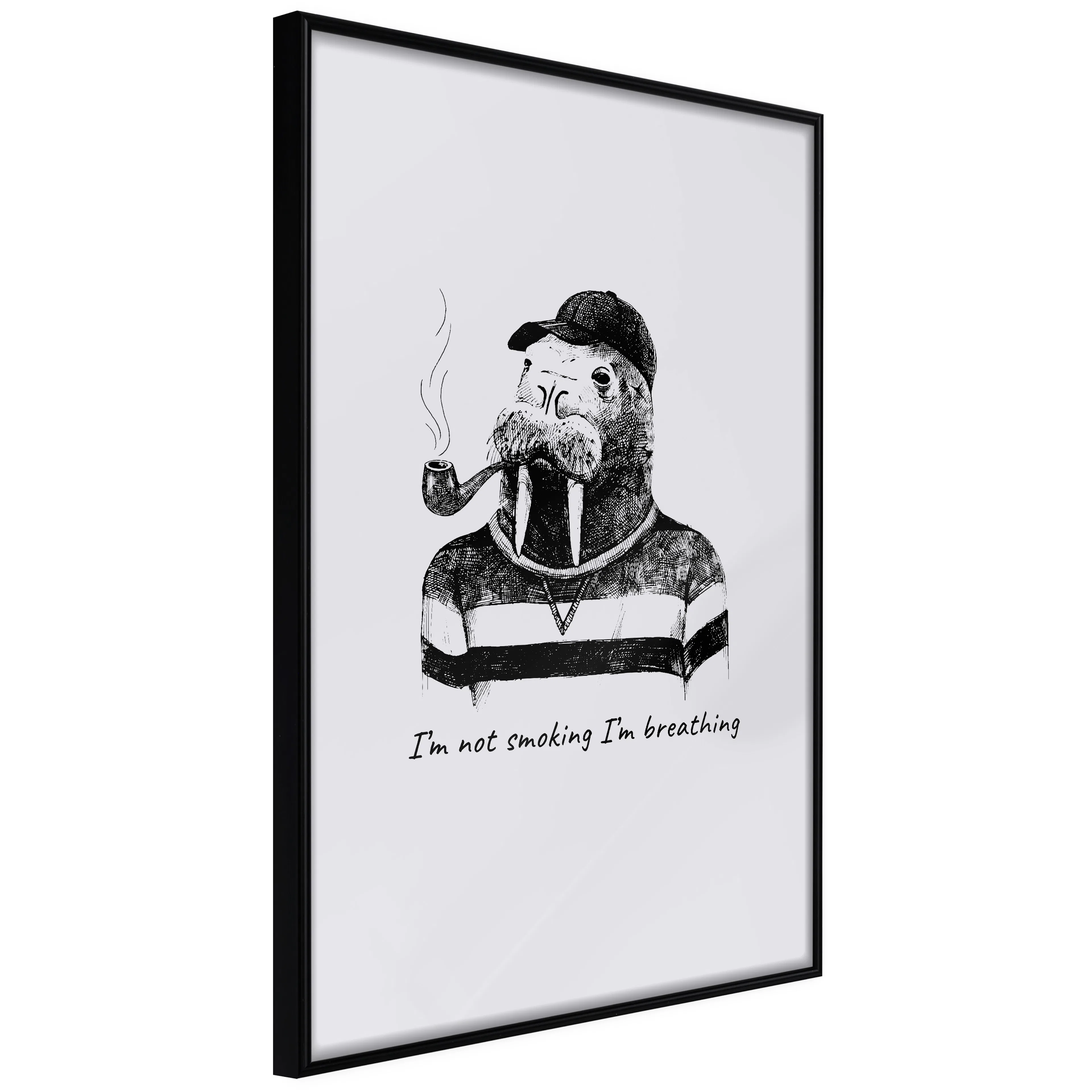 Affisch - I'm Not Smoking. I'm Breathing [Poster] 20x30 Svart ram, 20x30 cm
