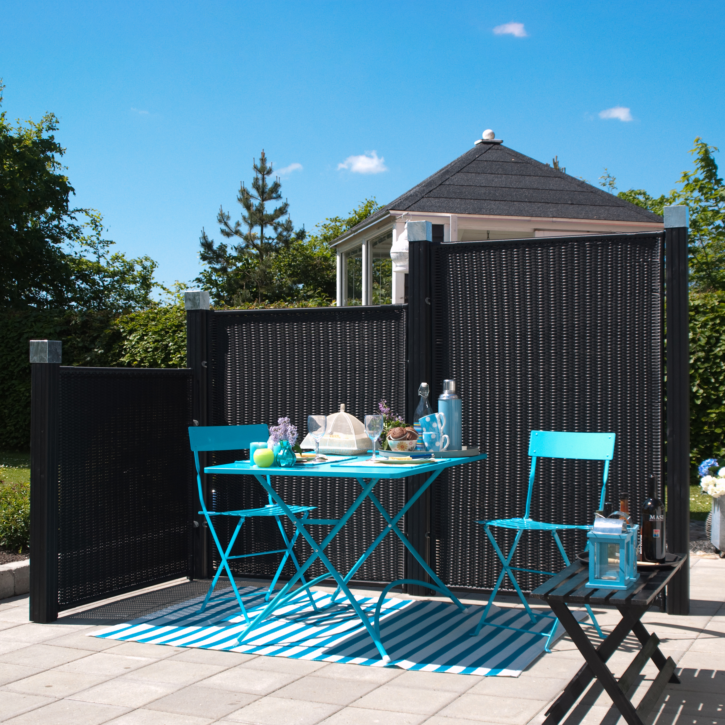 Skärm PLUS Trend 115x110 cm Svart