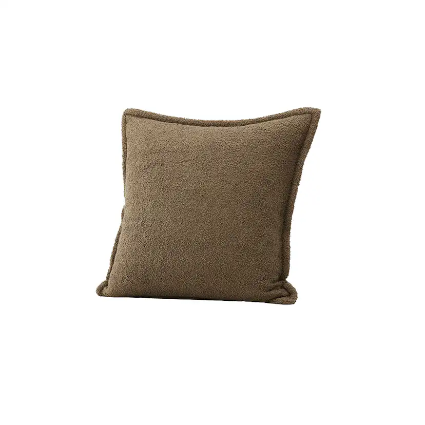 Tuva Cushion Cover Teddy fur - Brown Brun