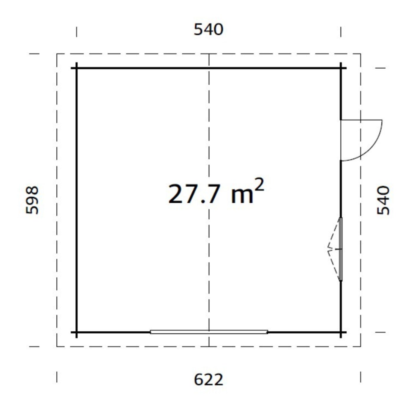 Roger 27,7 m2 kit Impregnerad transparent