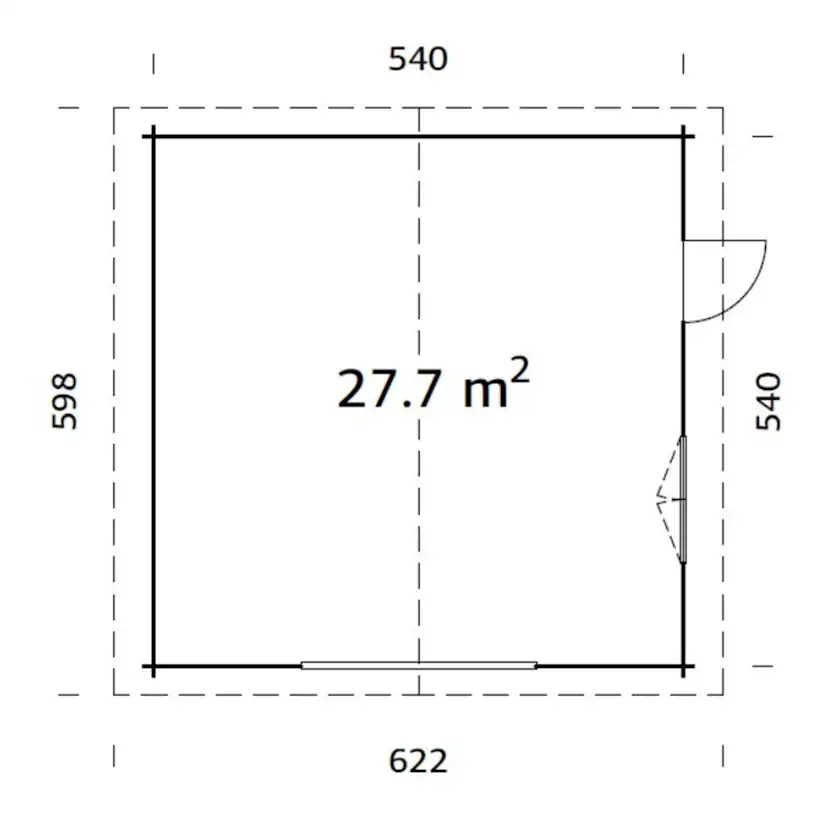 Roger 27,7 m2 kit Impregnerad transparent
