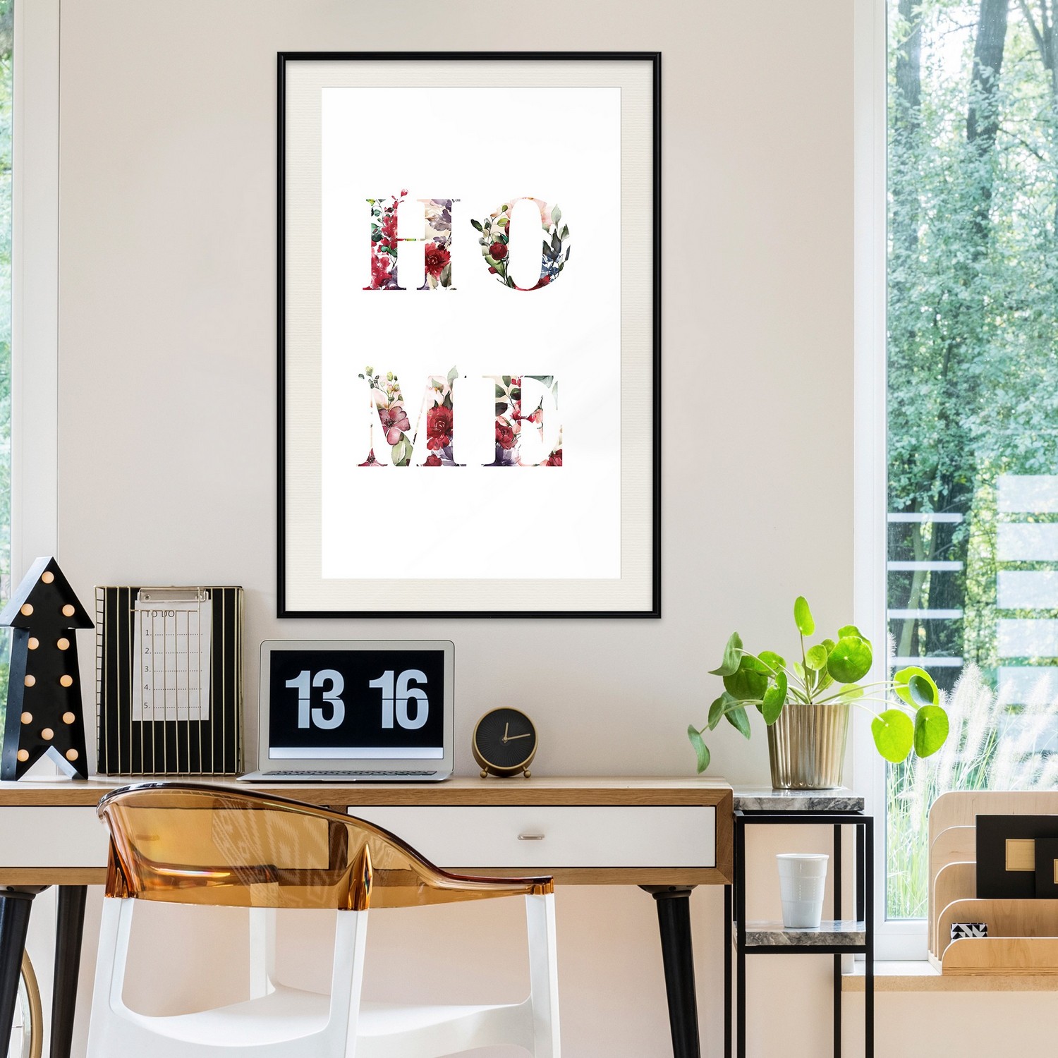 Poster Artgeist Affisch Home in Flowers