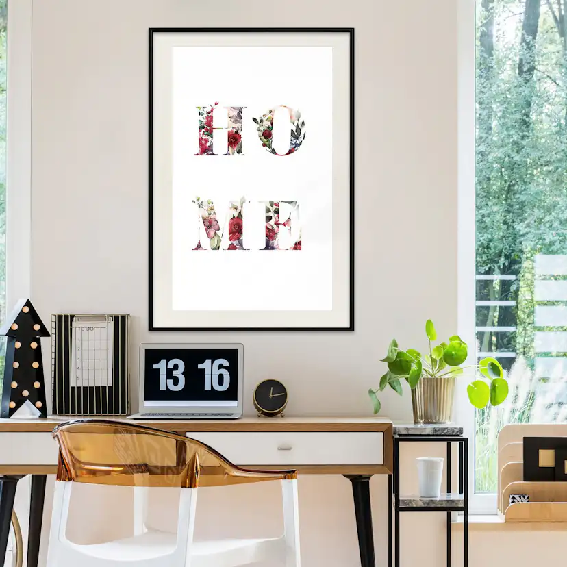 Poster Artgeist Affisch Home in Flowers