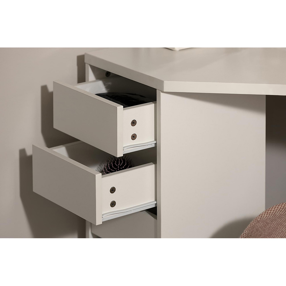 Sminkbord In Living Hidingsta med Spegel, Lådor & Pall