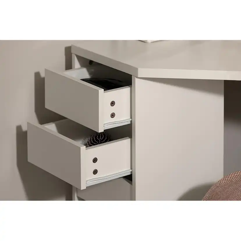 Sminkbord In Living Hidingsta med Spegel, Lådor & Pall