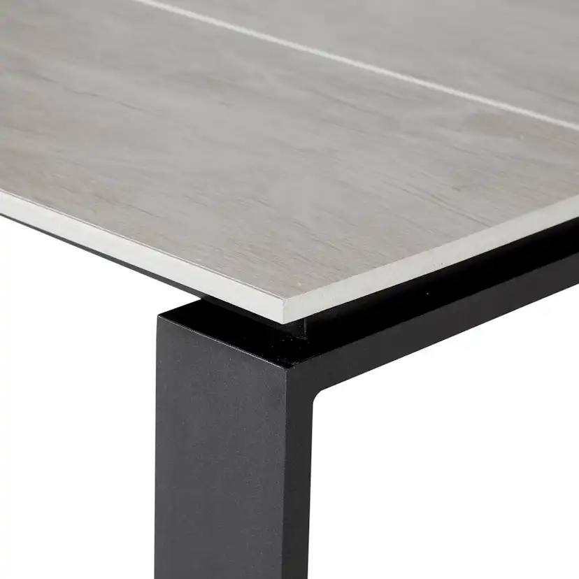 GARDEN TABLE 210X100CM Svart/Grå