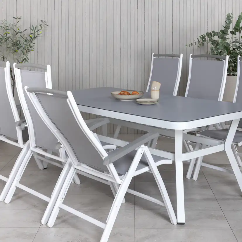 Matgrupp Venture Home Virya 160x90 cm med 6 Albany Matstolar
