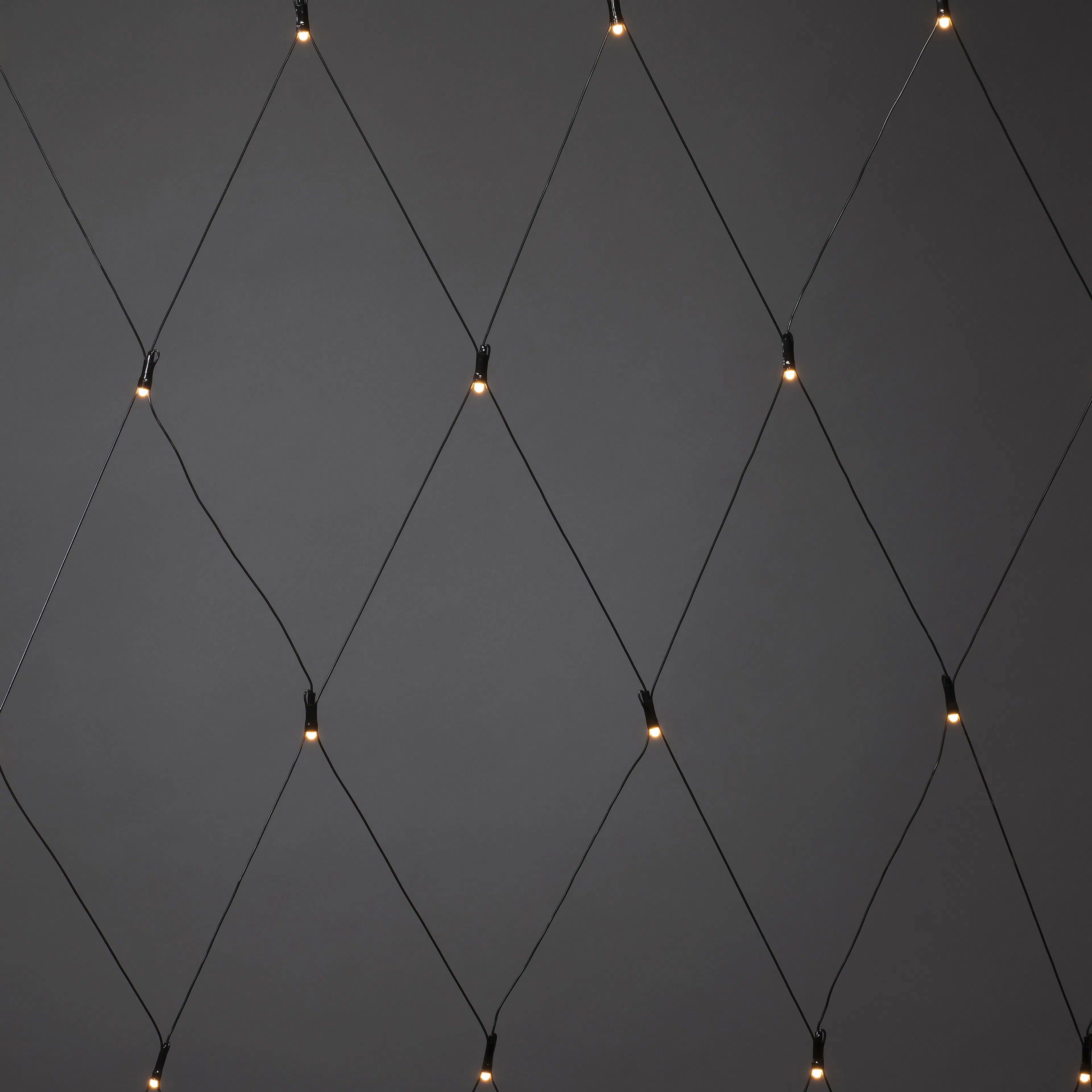 Nät 96 LED 3x3m frostad 96L, Amber rostad