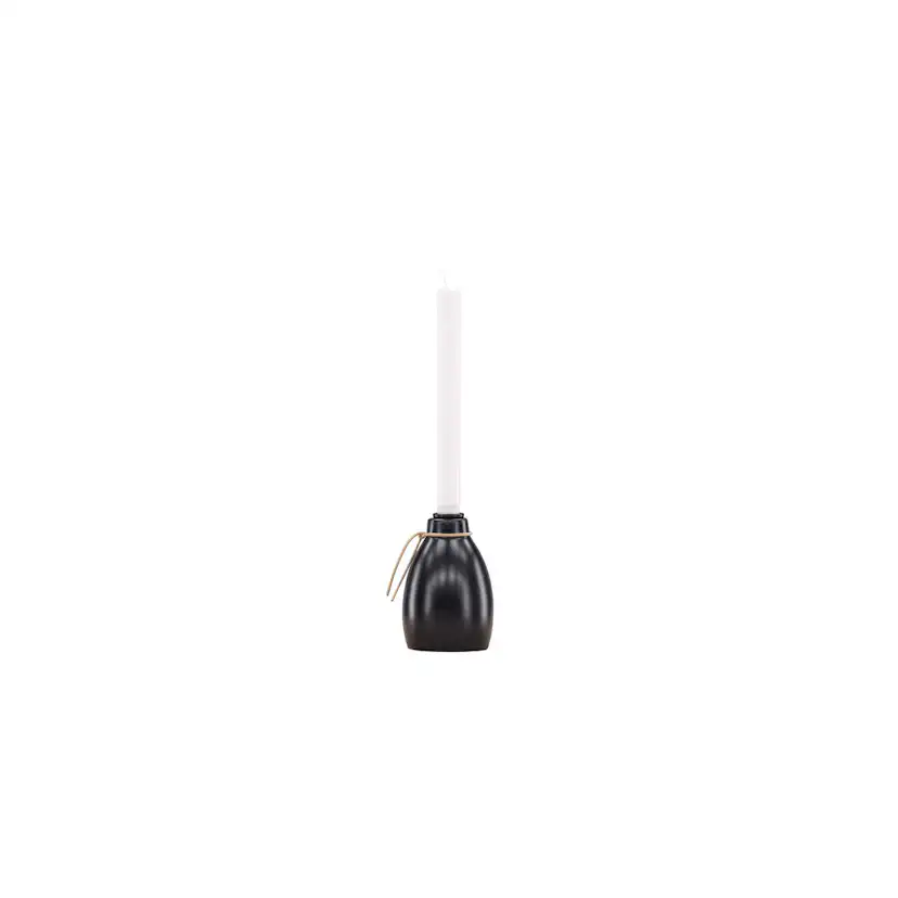 Ulricehamn Candlestick 9cm - Black / 9 cm