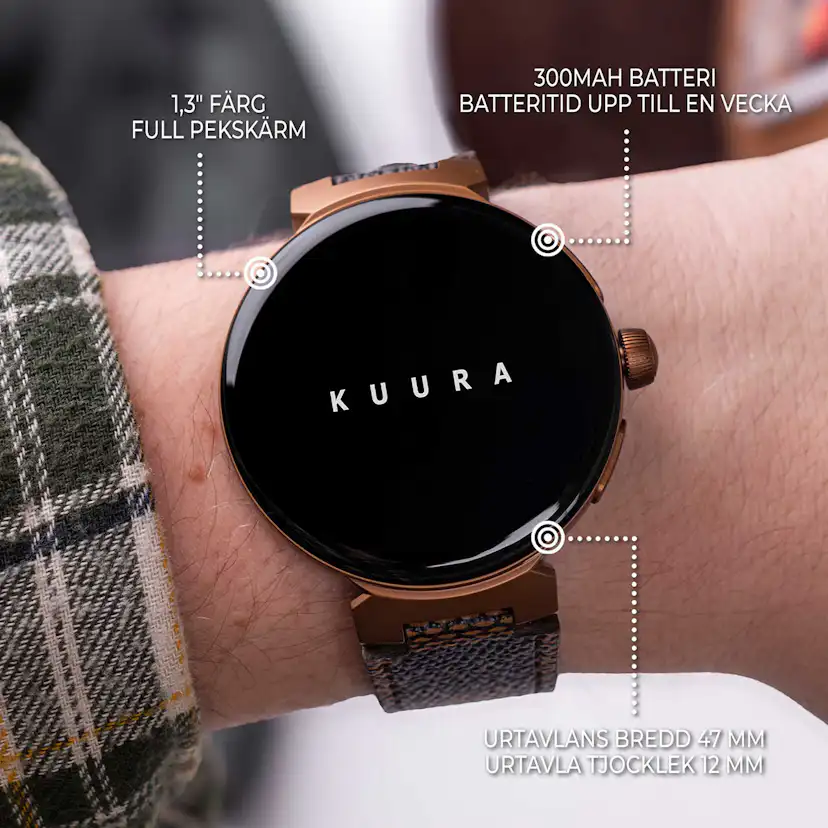 Kuura Smartwatch FM1 V3, Brun Brun