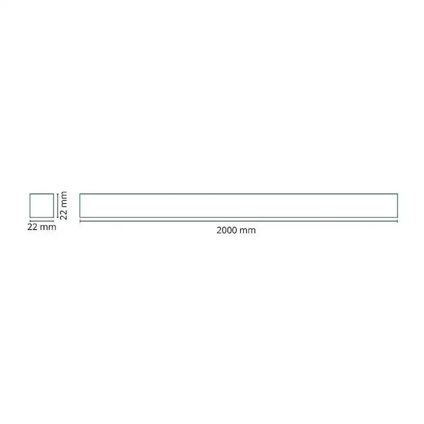 Skena SG ARMATUREN Zip 230V 2 m Mattvit