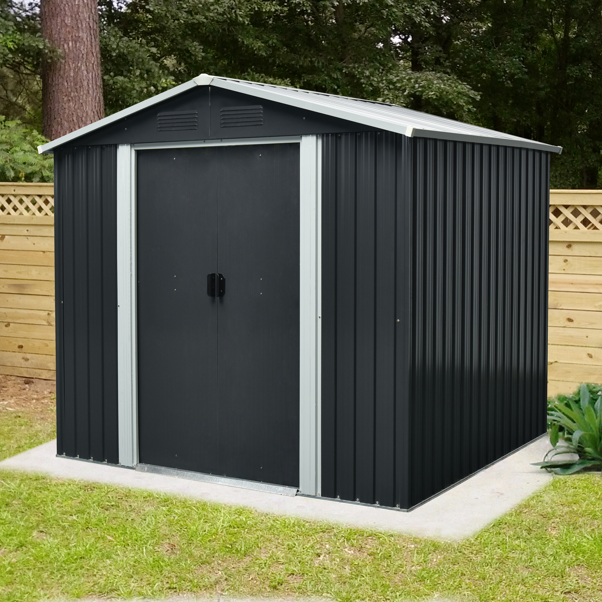 Trädgårdsskjul Mag-Pro 4,1 m² Antracit 1740 x 2360 x 1900 mm