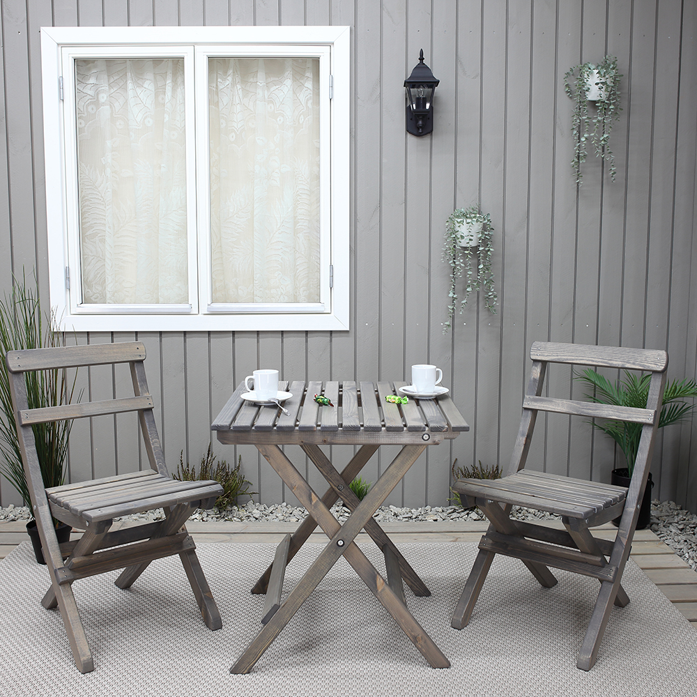 Caféset Baltic Garden Wilma Bord med 2 Knohult Stolar