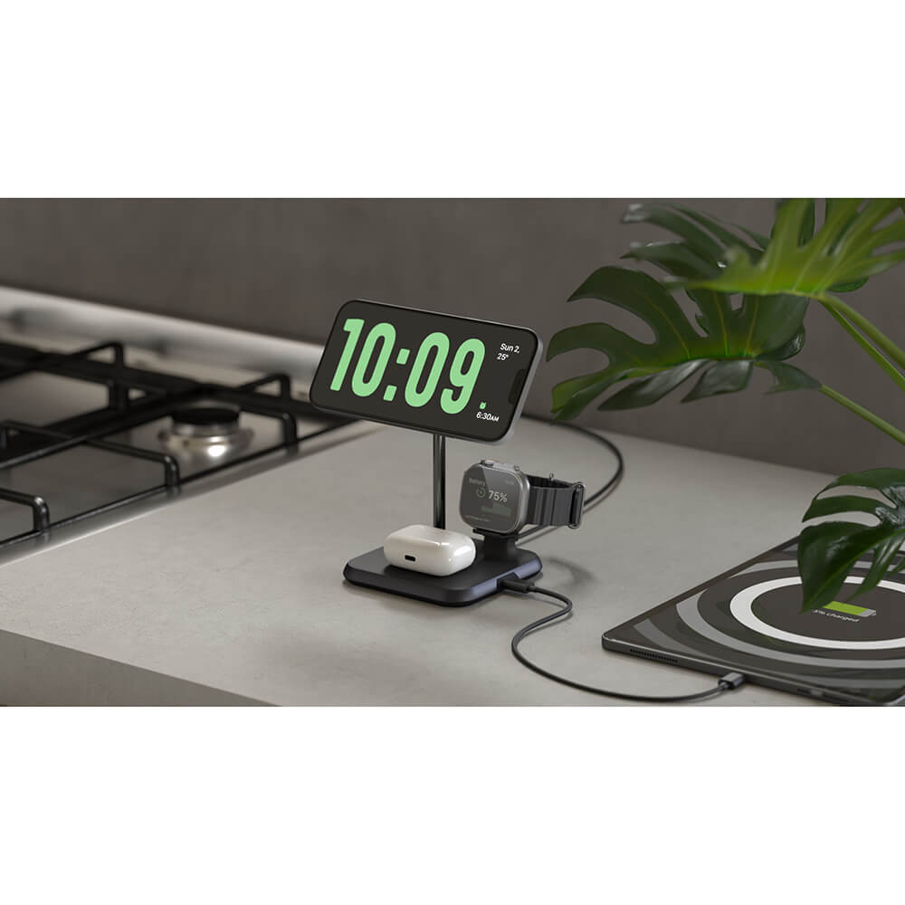 Trådlös Laddare Zens 4-i-1 Magnetisk + Klocka