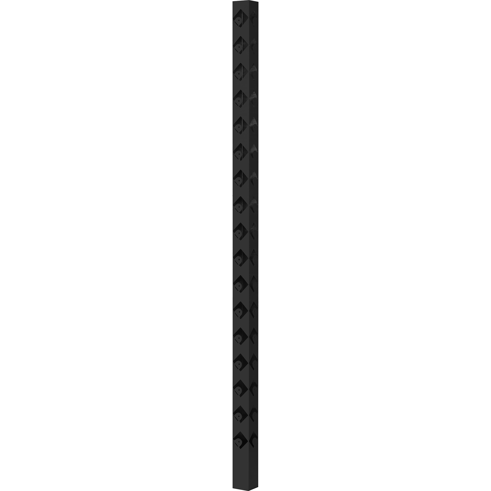 Staketstolpe Öckerö 1770mm svart 70x70 Hörn Svart, Höjd: 1770 mm