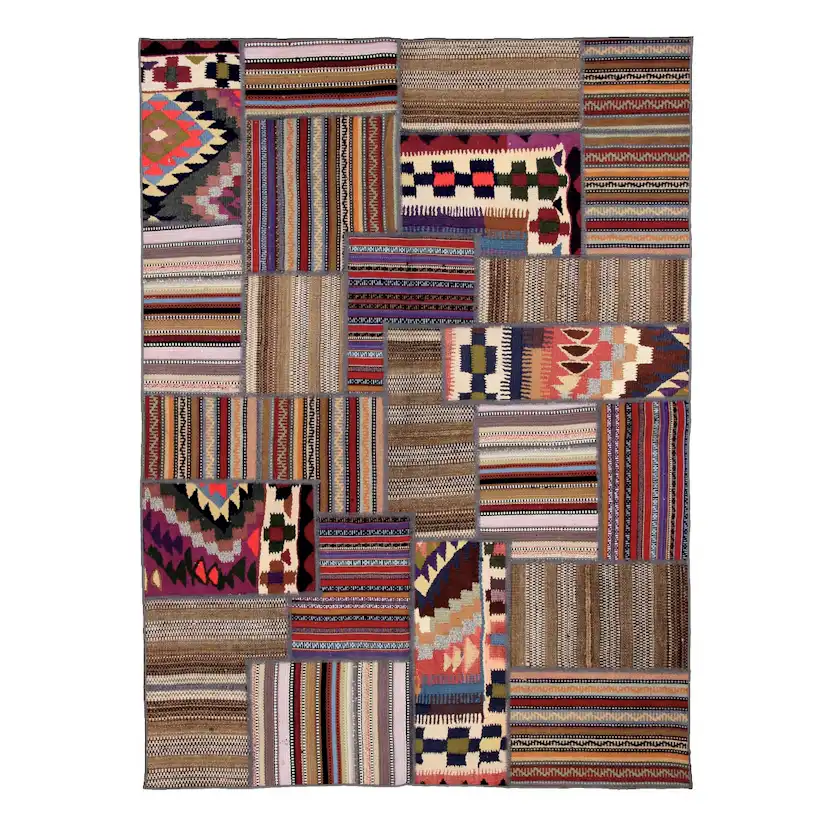 Persisk Patchworkmatta Arkiio Shiraz/Azerbajdzjan Flerfärgad 146x203