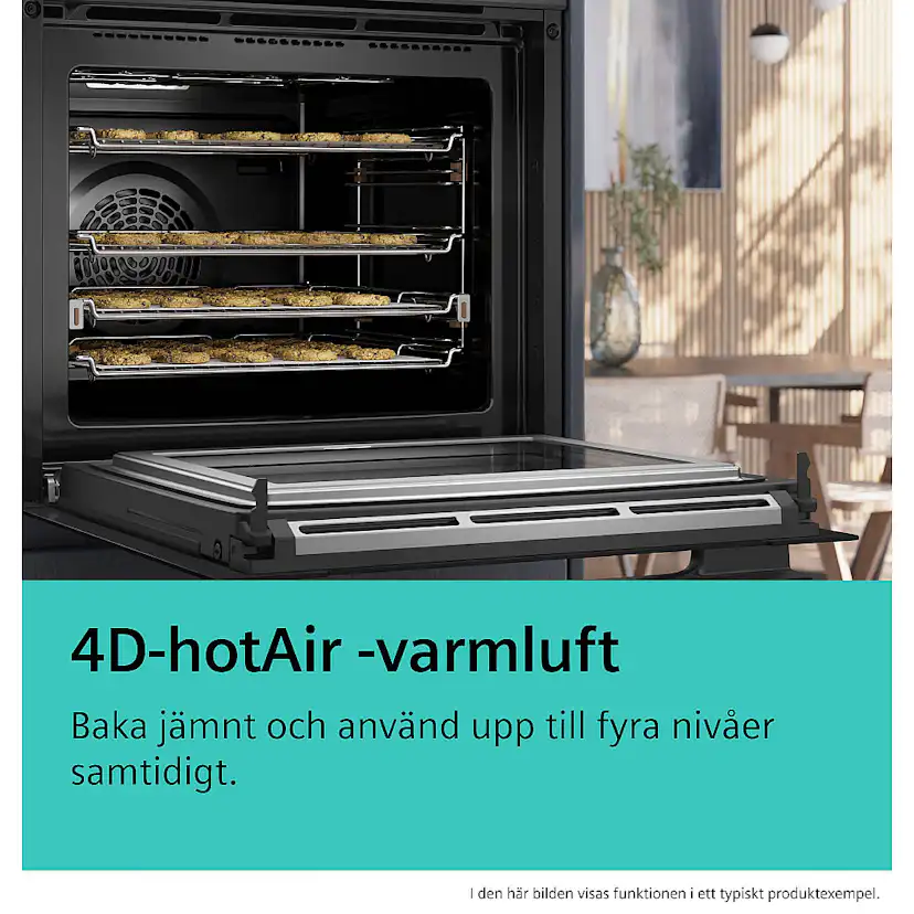 Kompaktugn Siemens CS736G1B1 med Ångfunktion och Smart-styrning