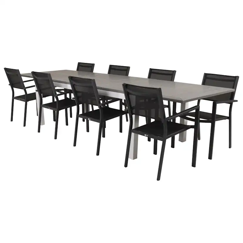 Matgrupp Venture Home Aleyna 224/324 med 8 Copacabana Karmstolar