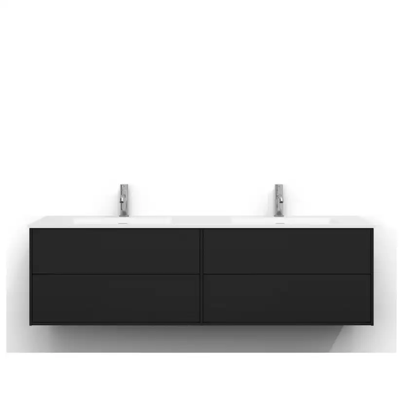 Epos Udel 160 Sv.Ask 2+2L Pln Svart Ask, Front: Plan