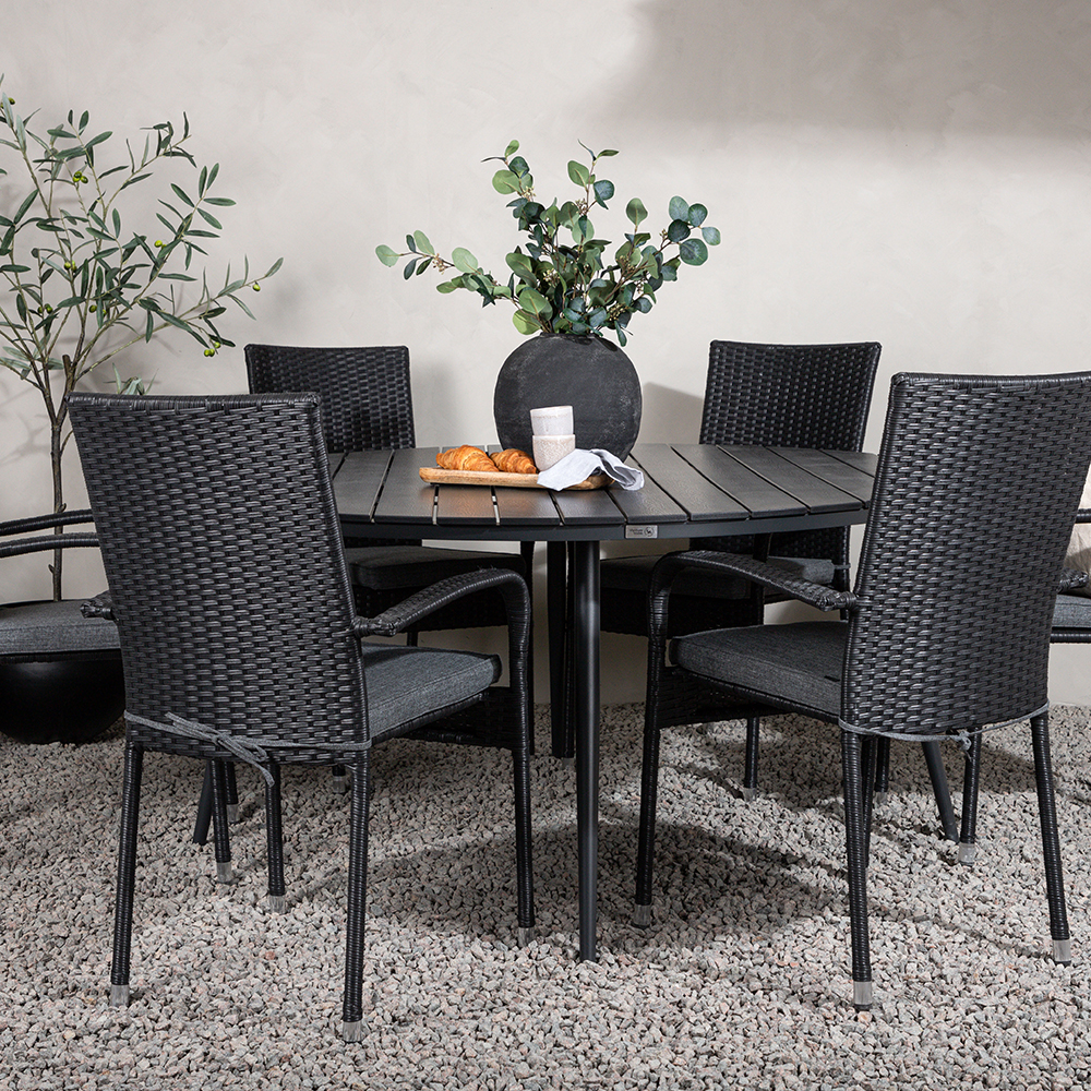 Matgrupp Utomhus Venture Home Break Ø150 cm med 6 Anna Trädgårdsstolar