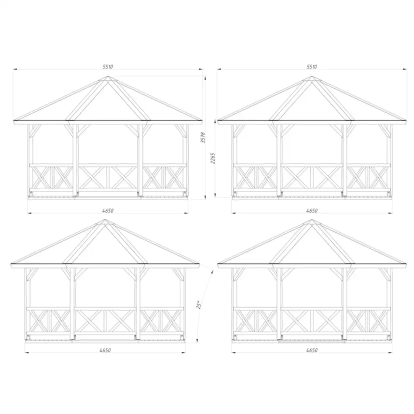 Paviljong Palmako Betty 18,0 m2