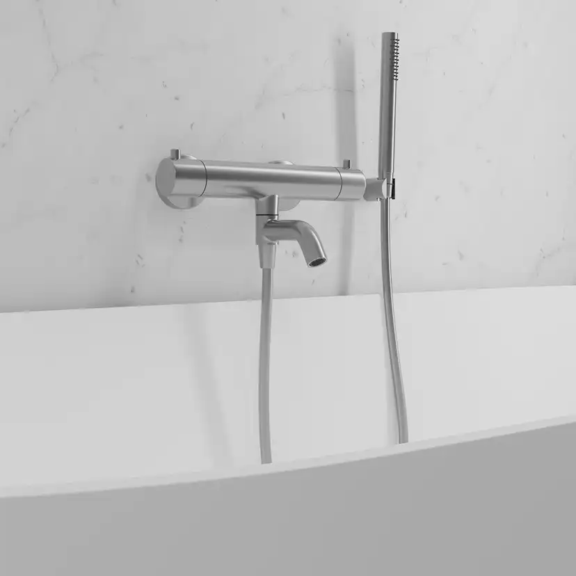 Badkarsblandare Scandtap Steel Pleasure 4 med Handdusch