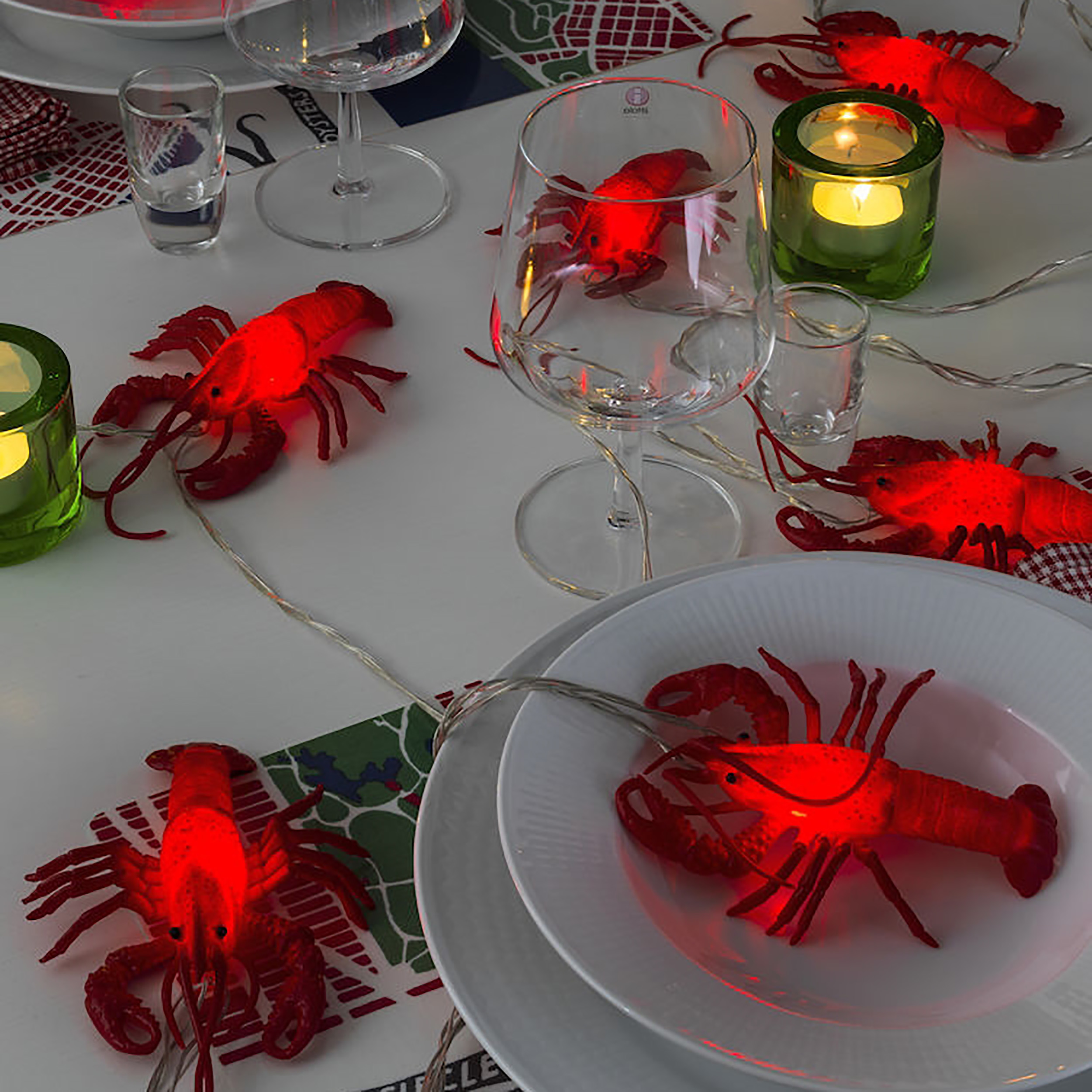 Ljusslinga Gnosjö Konstsmide Kräftor LED Batteridriven