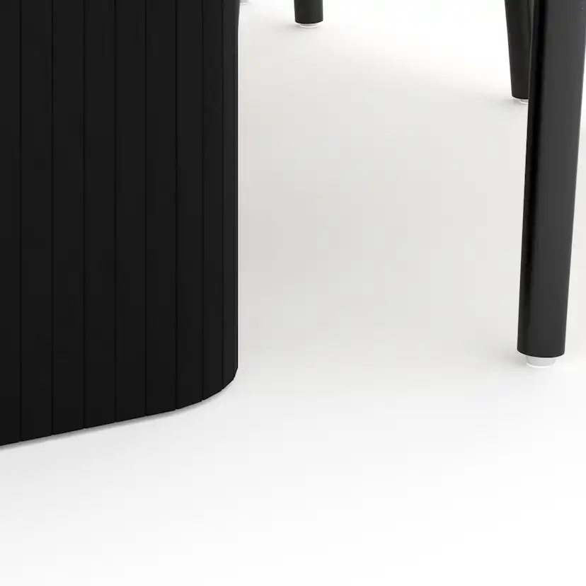 Matgrupp Bark Kopparbo Rektangulärt Matbord 180-240 cm Förlängningsbartt med 6 Dastoori Matstol