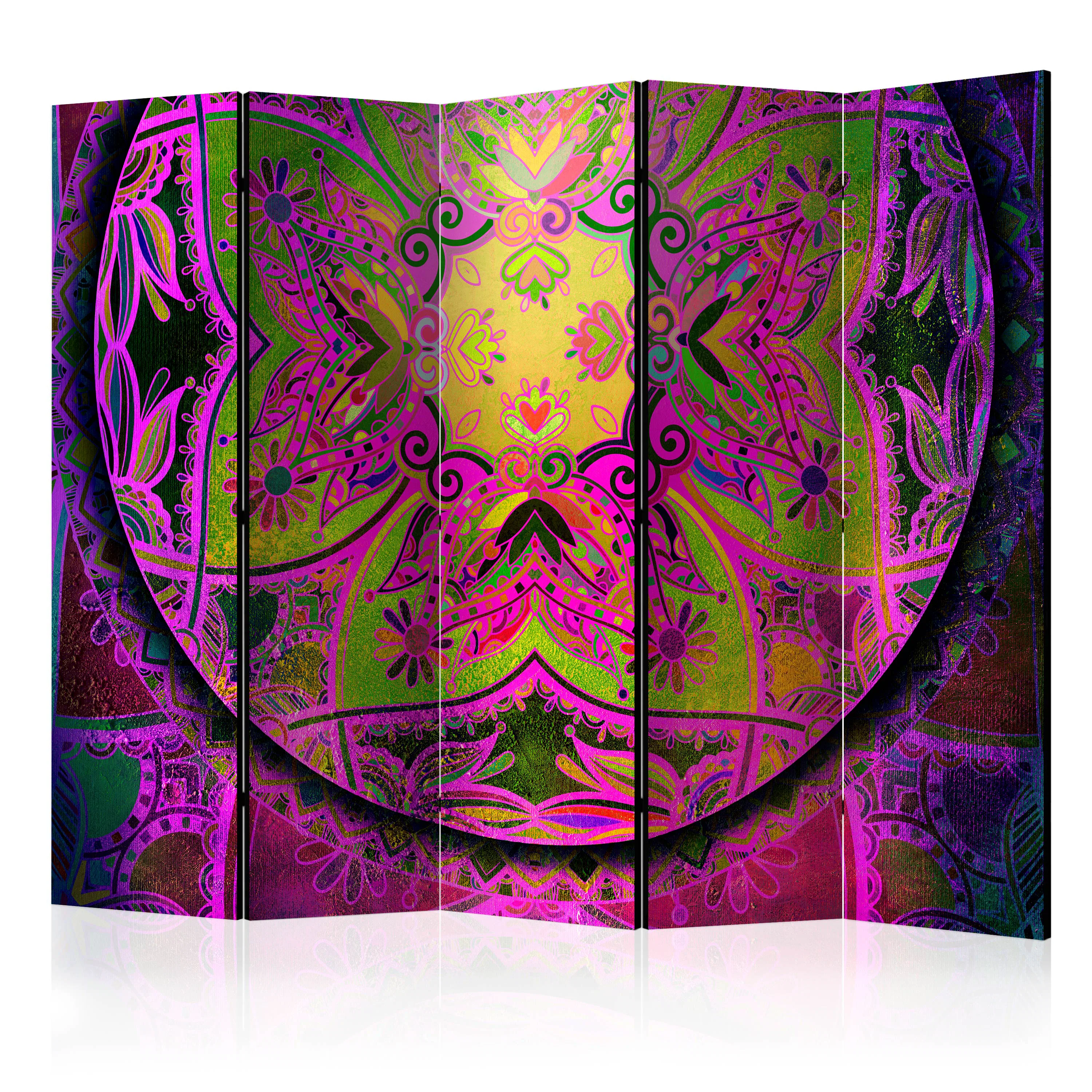Rumsavdelare Skärmvägg Arkiio Mandala: Pink Expression II 225x172 cm