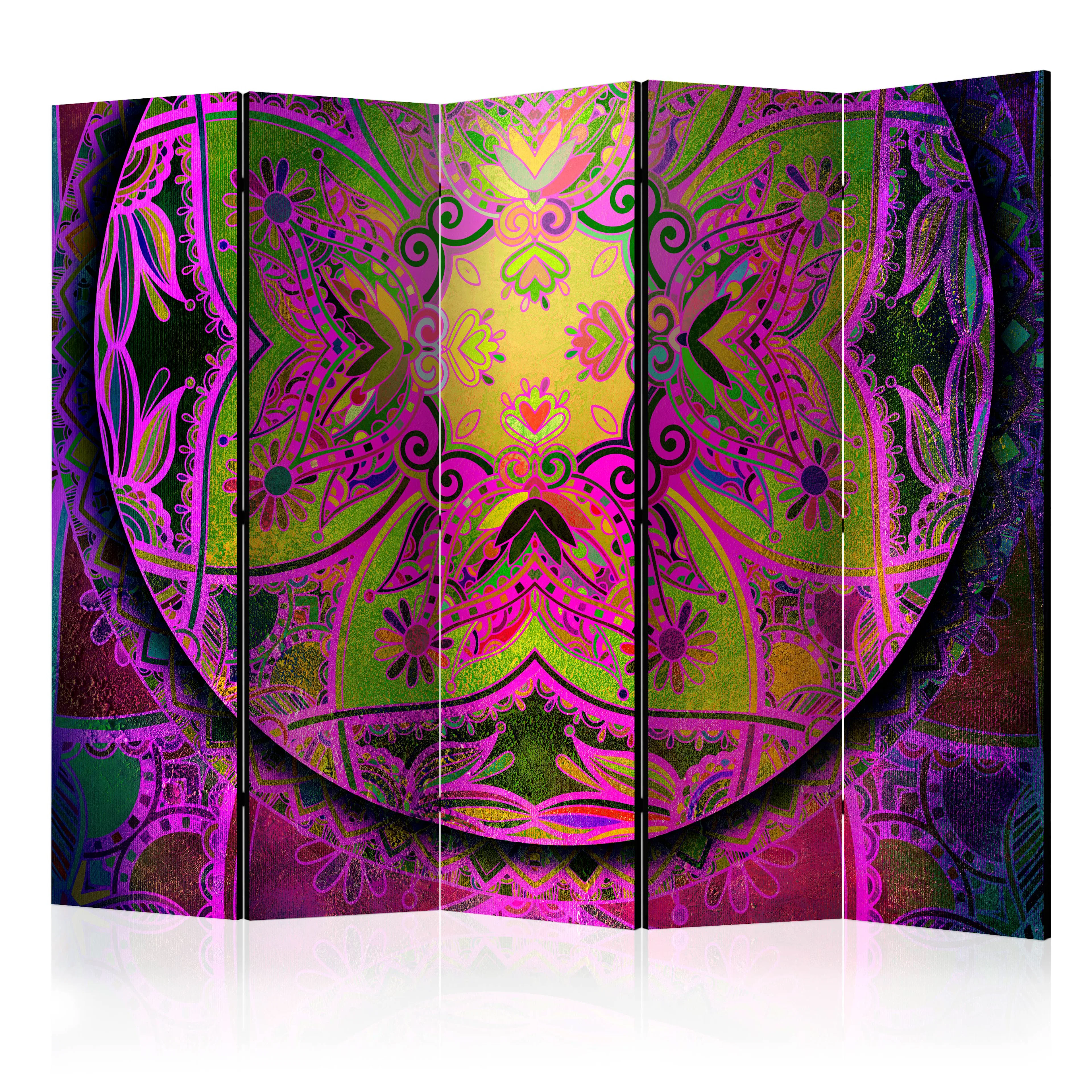 Rumsavdelare Skärmvägg Arkiio Mandala: Pink Expression II 225x172 cm