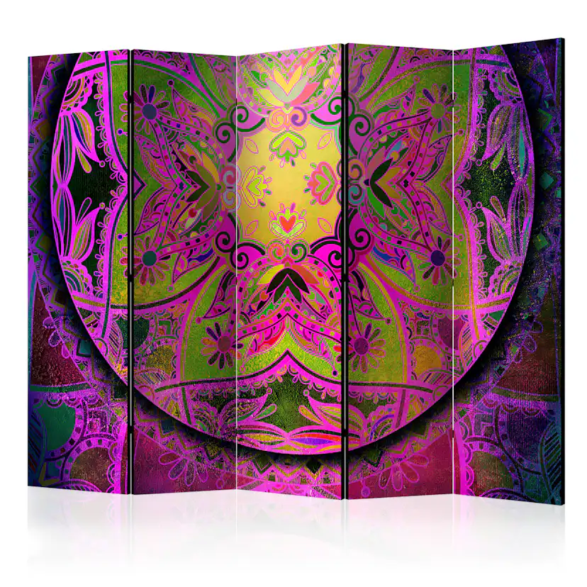 Rumsavdelare Skärmvägg Arkiio Mandala: Pink Expression II 225x172 cm
